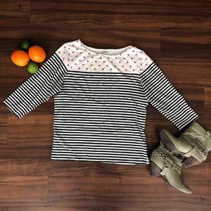Polka Dot and Striped Breton Shirt